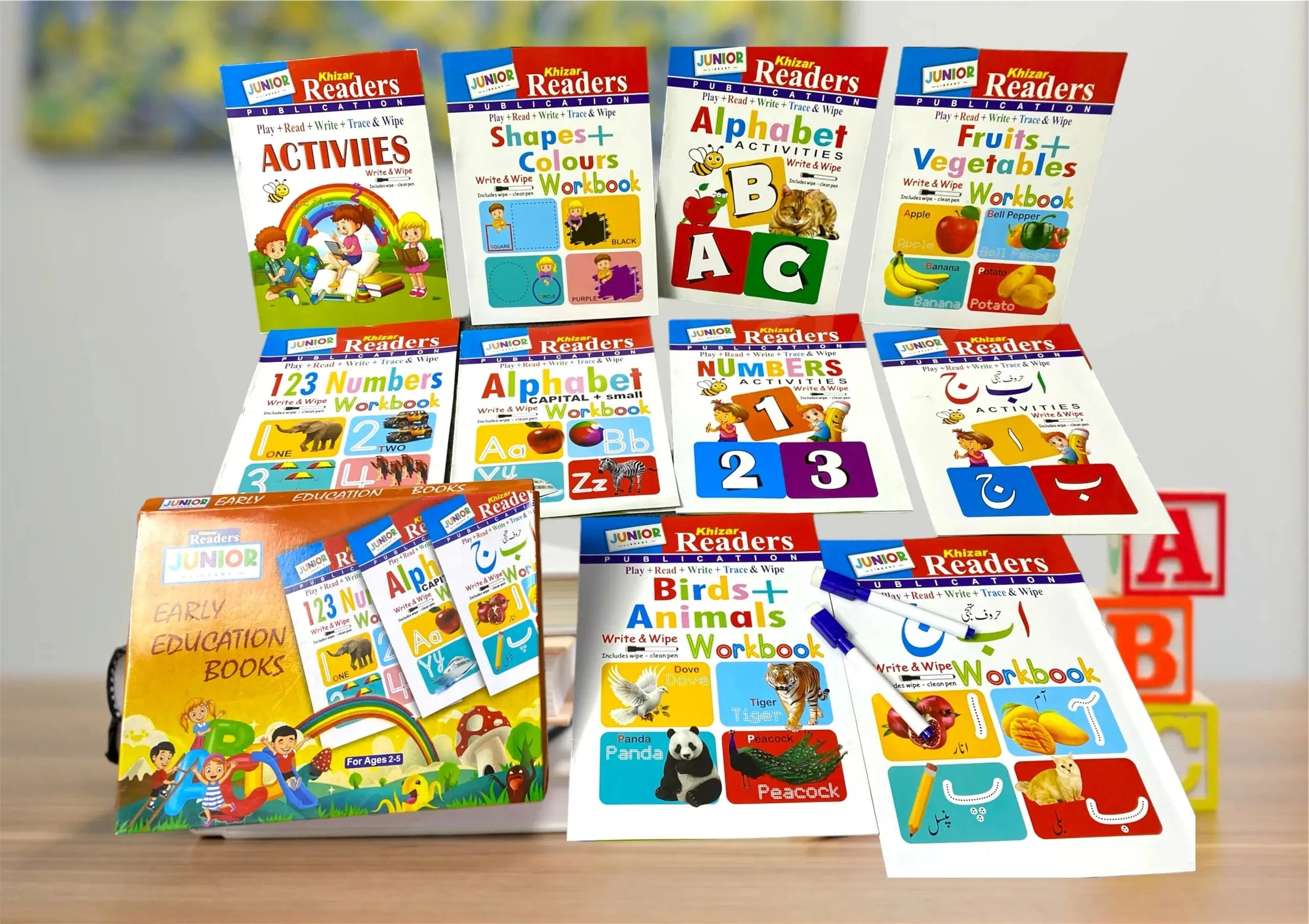 10 Write & Wipe Children Books Set