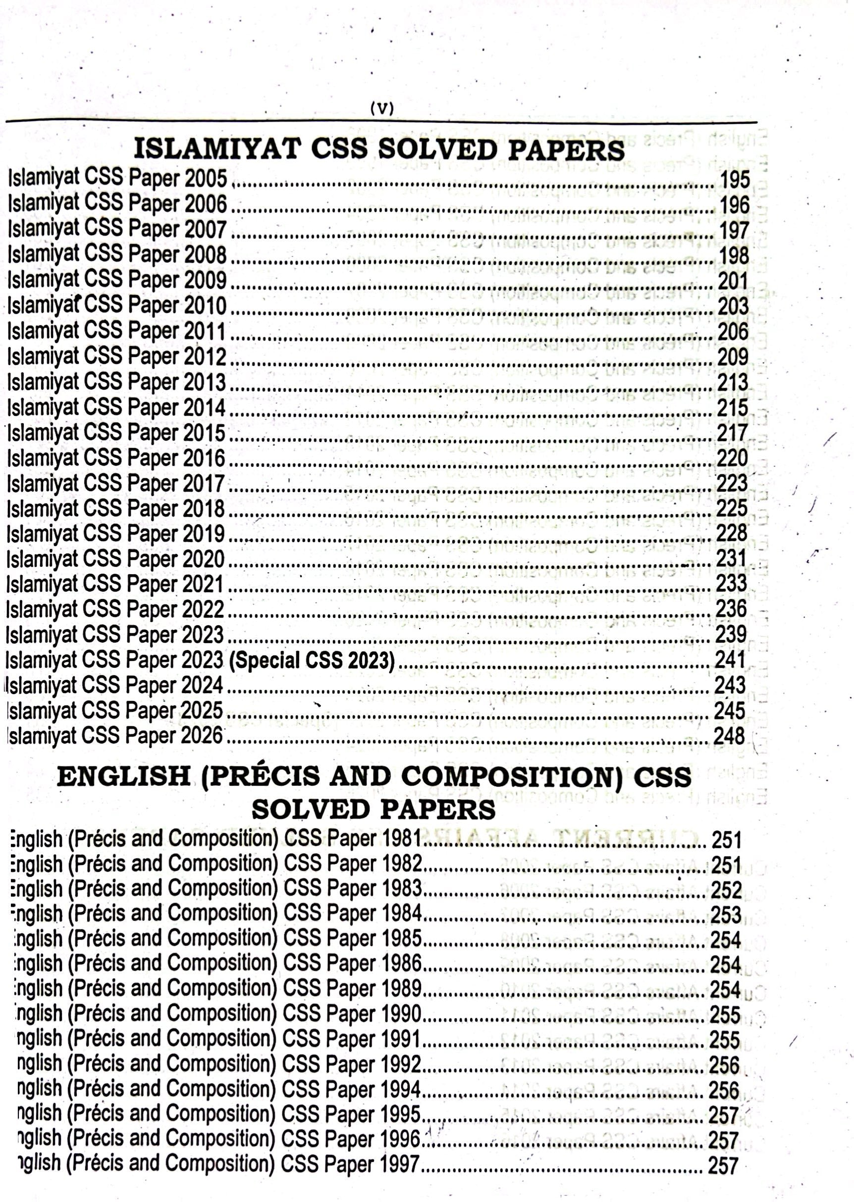 CSS Compulsory Subjects Solved Past Papers (1981–2026) – 46 Years MCQs with Explanations