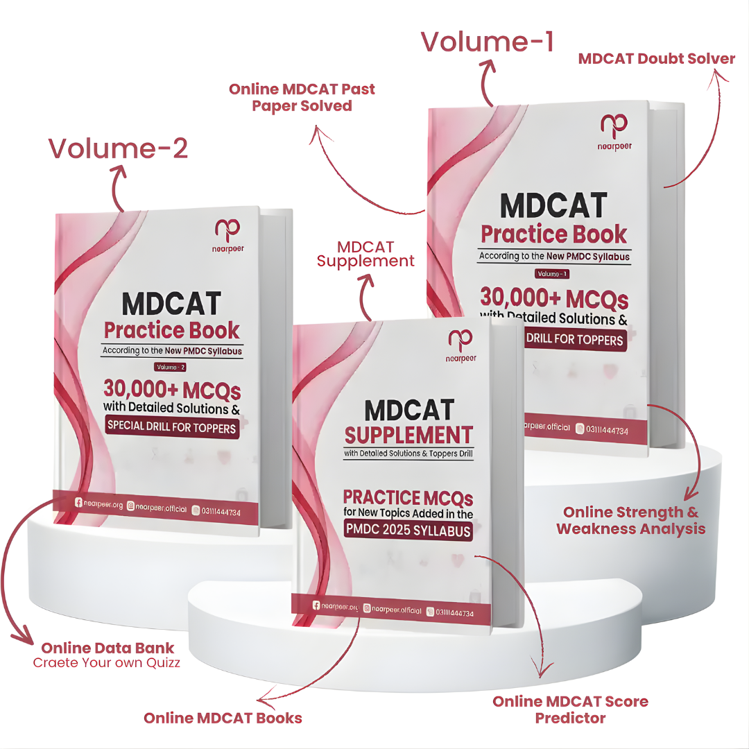 Nearpeer 9-in-1 MDCAT Practice Pack | Updated for PMDC 2026