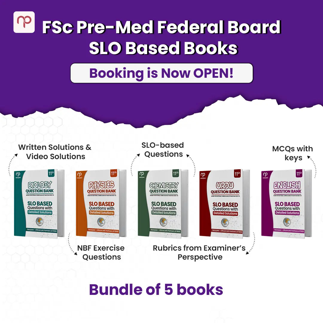 FSc Pre-Med Bundle - SLO based Practice Book Set 2025